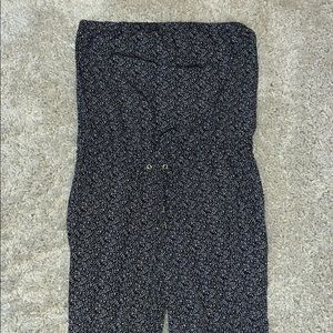 Express Tube Top Straight Leg Jumpsuit Size Large